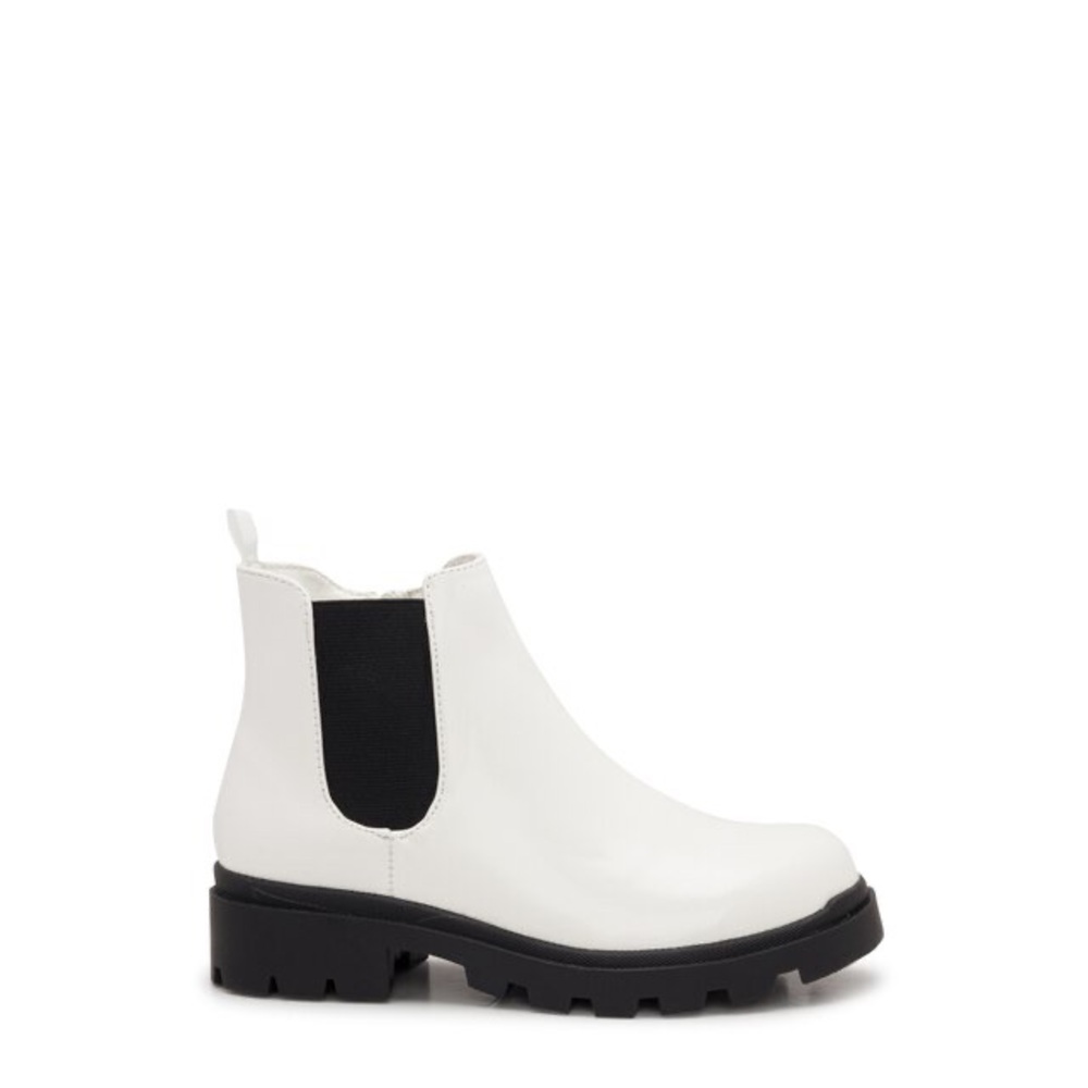 Madden Girl White Chelsea Boots
